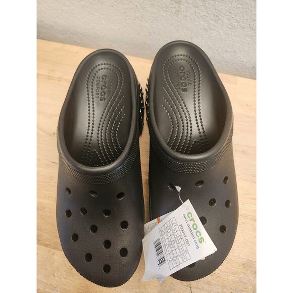 Crocs NEW Siren Studded Black Clog Platform Heel Unisex Size M 10 W 12 - Picture 6 of 9